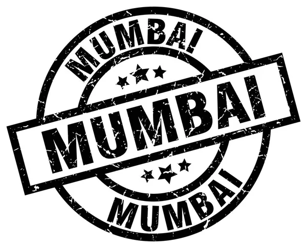 Mumbai preto redondo selo grunge — Vetor de Stock