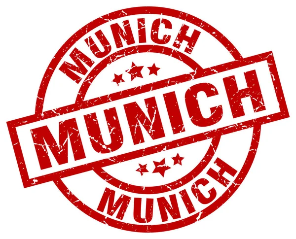 München röda runda grunge stämpel — Stock vektor