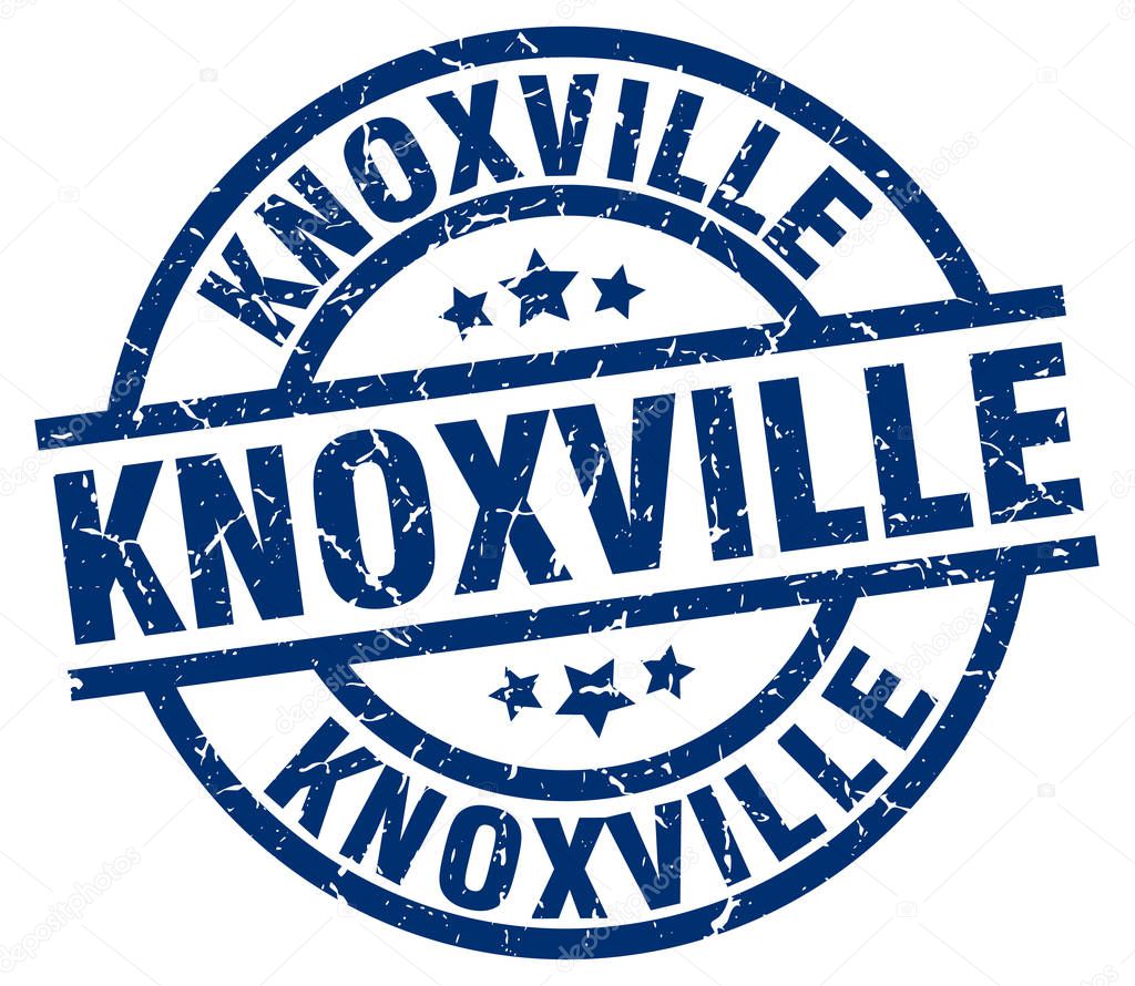 Knoxville blue round grunge stamp