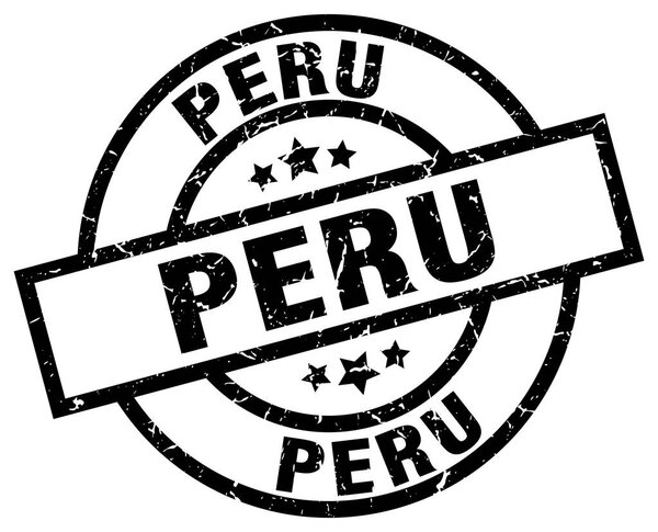 Чёрная круглая марка Перу
