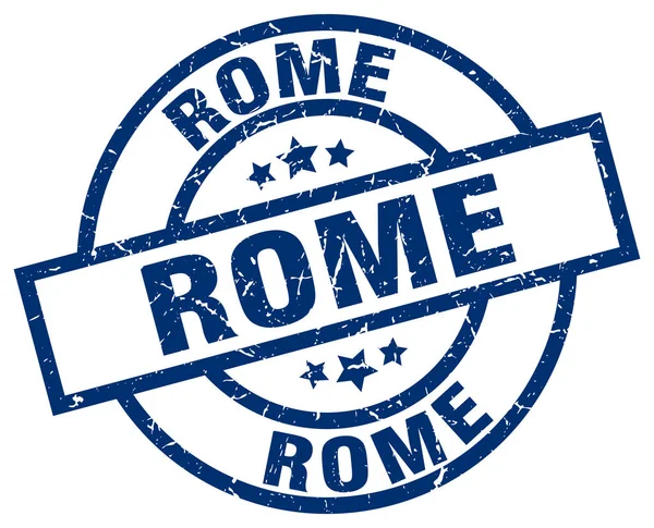 Grunge ronde bleue de Rome timbre — Image vectorielle