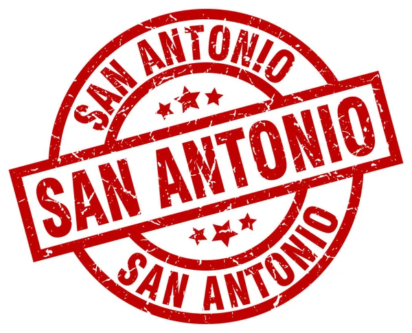 San Antonio červené kulaté razítko grunge — Stockový vektor
