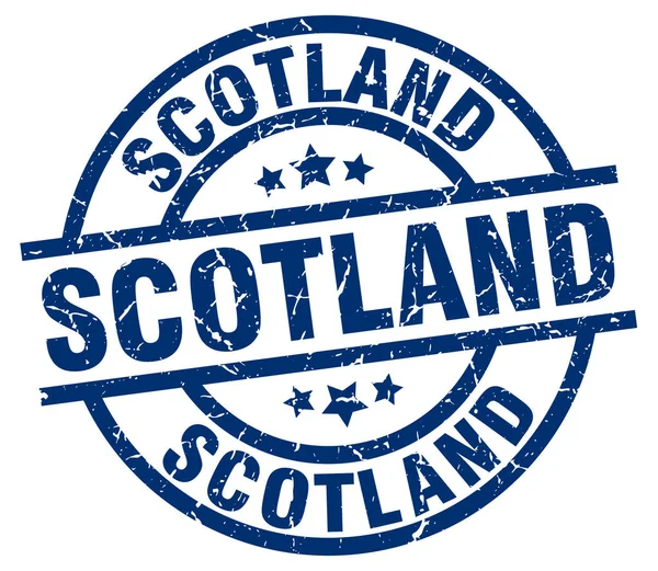 Scotland blue round grunge stamp — Stock Vector