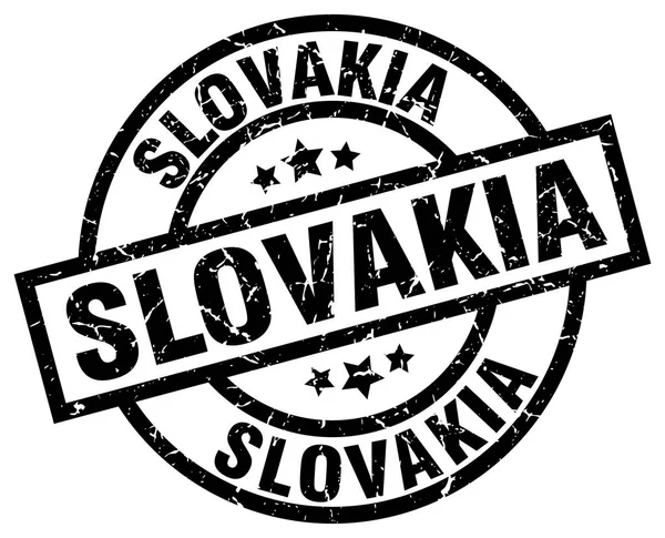 Slovensko černé kulaté razítko grunge — Stockový vektor