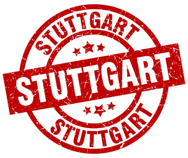 Stuttgart czerwony okrągły stempel streszczenie — Wektor stockowy