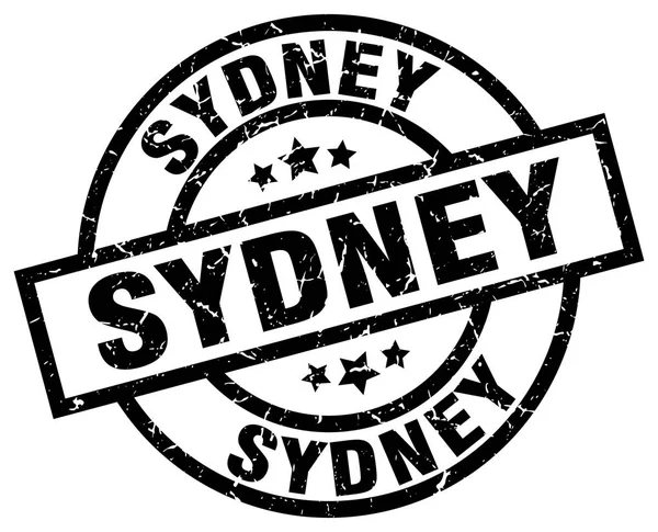 Чёрная гранж-марка Сиднея — стоковый вектор