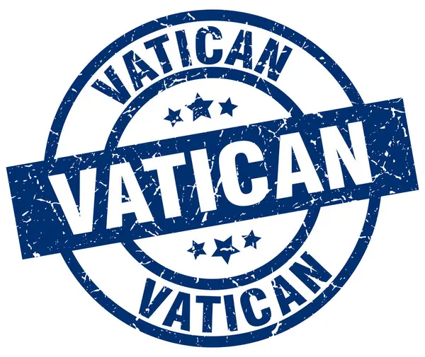 Vaticano azul redondo grunge selo — Vetor de Stock