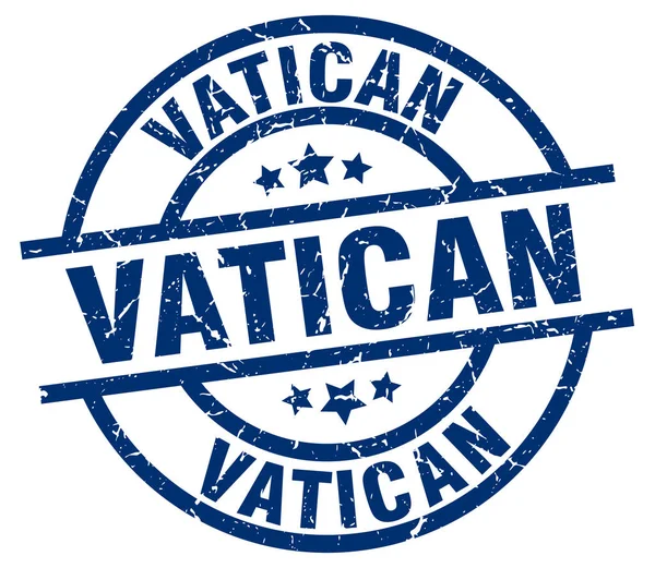 Βατικανό μπλε στρογγυλή σφραγίδα grunge — Διανυσματικό Αρχείο