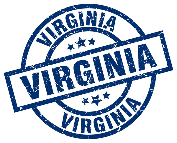 Virginia mavi yuvarlak grunge damgası — Stok Vektör