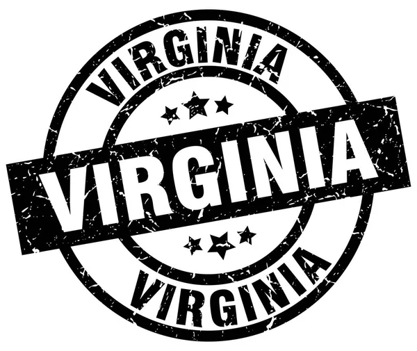 Virginia zwart ronde grunge stempel — Stockvector