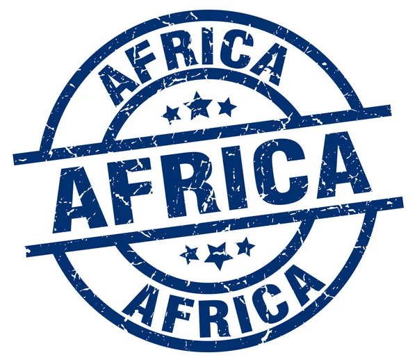 Afrika mavi yuvarlak grunge damgası — Stok Vektör
