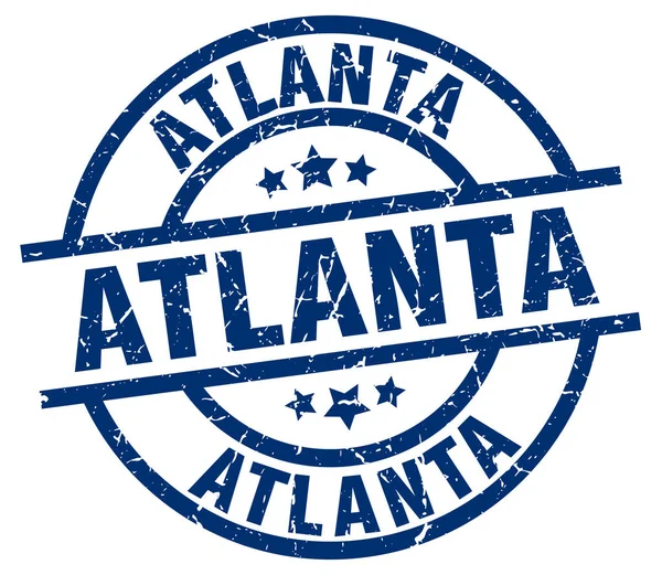 Atlanta blue round grunge stamp — Stock Vector