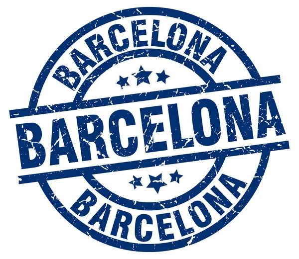Barcelona blue round grunge stamp — Stock Vector