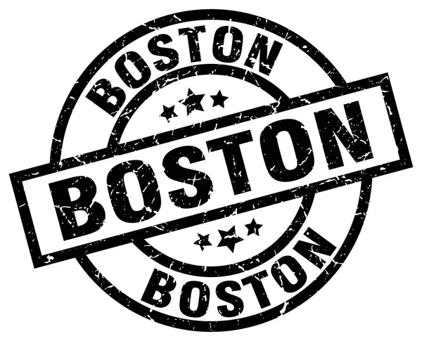 Boston černé kulaté razítko grunge — Stockový vektor