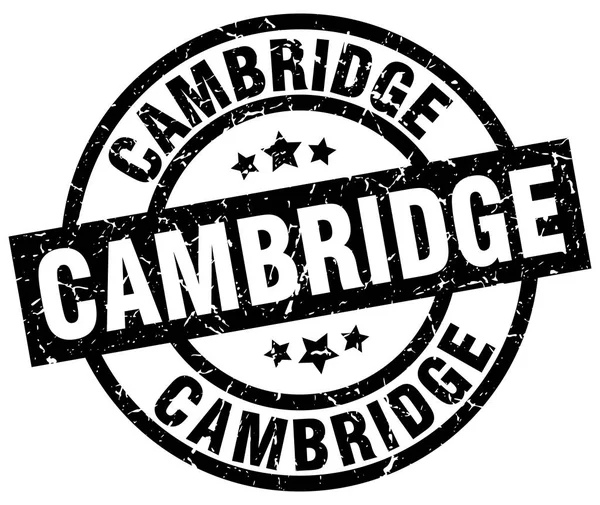 Sello grunge redondo negro Cambridge — Vector de stock