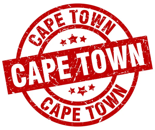Cape Town czerwony okrągły stempel streszczenie — Wektor stockowy