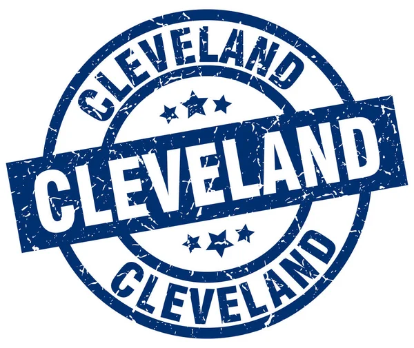 Cleveland modré kulaté grunge razítko — Stockový vektor