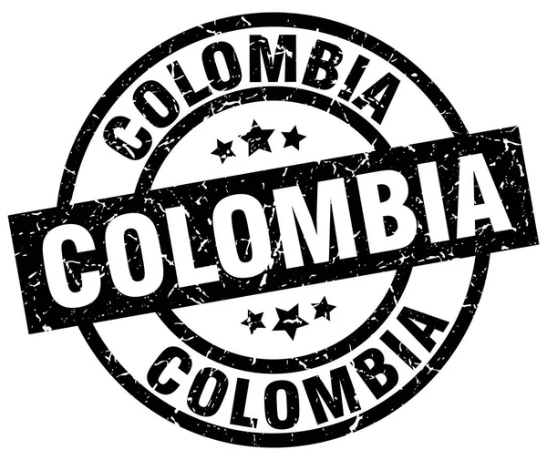 Colombia sello grunge redondo negro — Archivo Imágenes Vectoriales