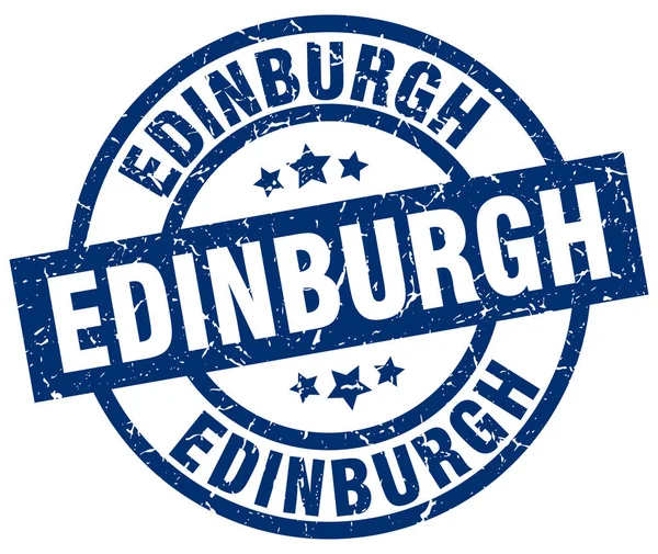 Edimburgo azul redondo grunge selo —  Vetores de Stock
