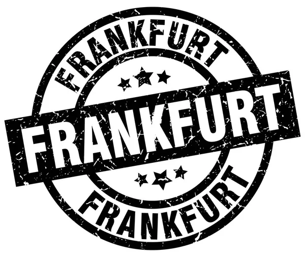 Frankfurt Svart Rund grunge stämpel — Stock vektor