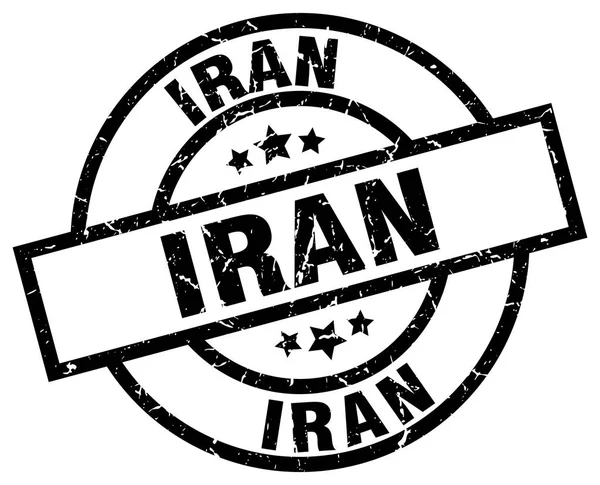 Iran czarny okrągły stempel streszczenie — Wektor stockowy