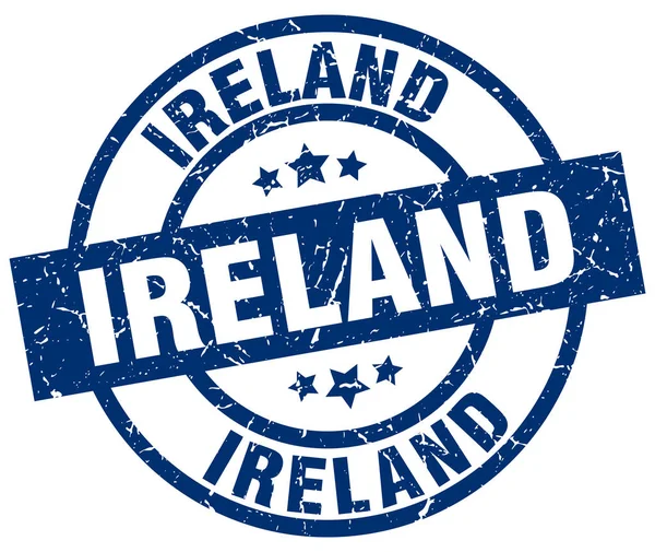 İrlanda mavi yuvarlak grunge damgası — Stok Vektör