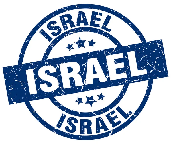 Israël blauwe ronde grunge stempel — Stockvector