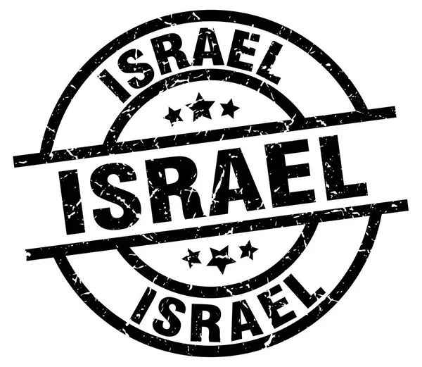 Izrael fekete kör a grunge-bélyeg — Stock Vector