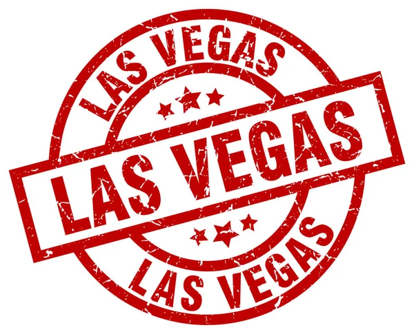 Las Vegas piros kör a grunge-bélyeg — Stock Vector