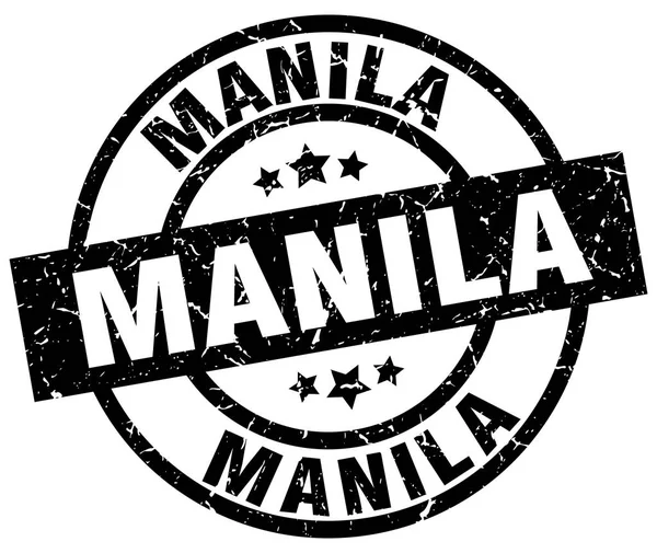 Manilla zwarte ronde grunge stempel — Stockvector