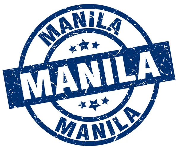 Manilla blauwe ronde stempel van de grunge — Stockvector