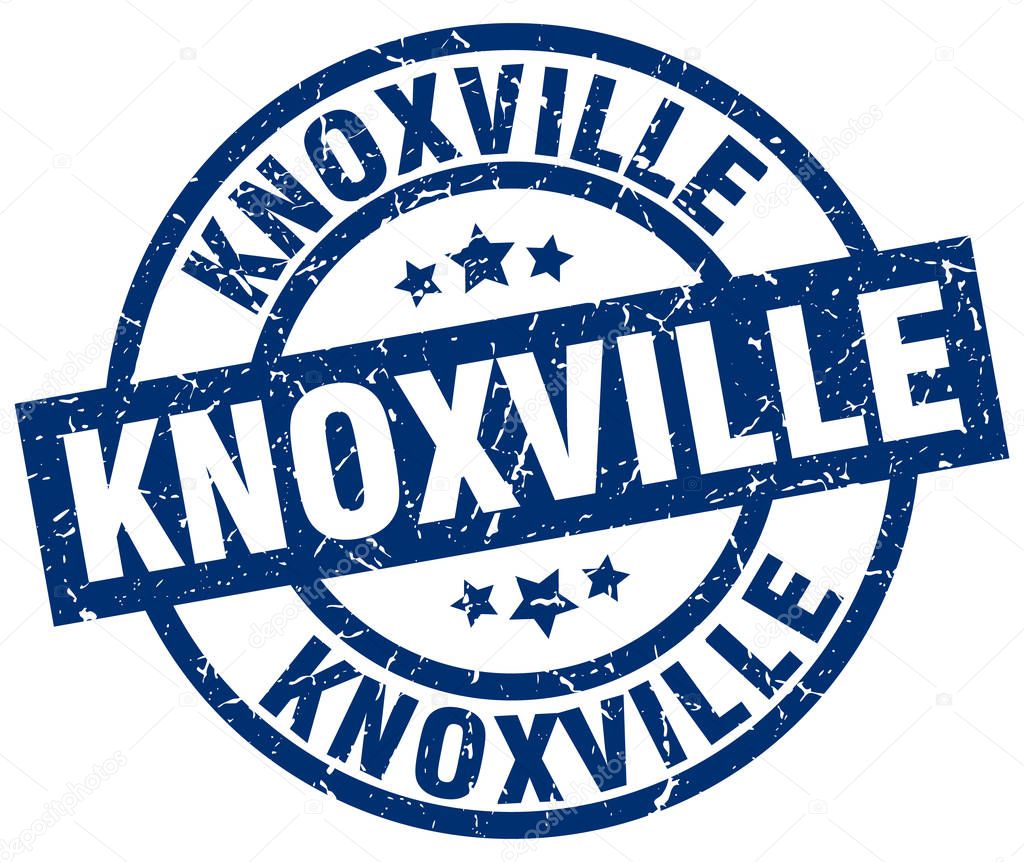 Knoxville blue round grunge stamp