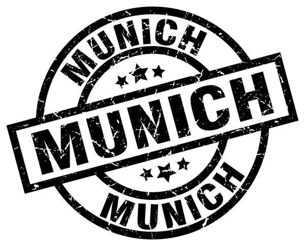 München Svart Rund grunge stämpel — Stock vektor