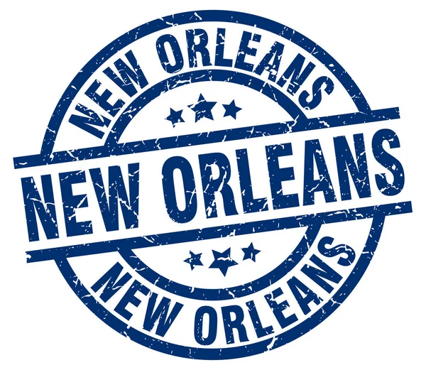 Sello grunge redondo azul de Nueva Orleans — Vector de stock