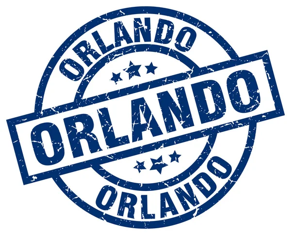 Orlando modré kulaté grunge razítko — Stockový vektor
