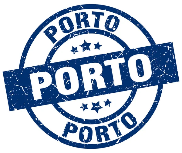 Sello grunge redondo Oporto azul — Archivo Imágenes Vectoriales