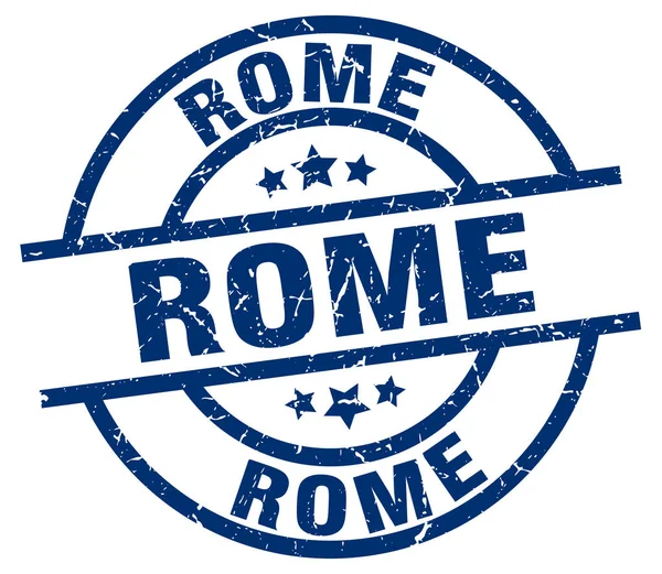 Rome blauwe ronde grunge stempel — Stockvector