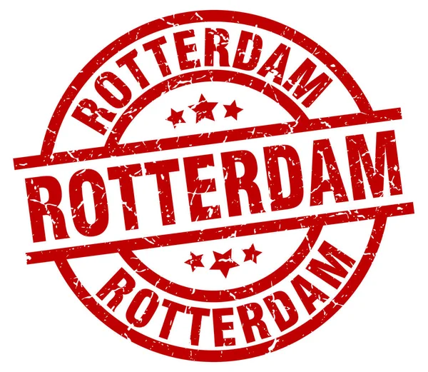 Rotterdam červené kulaté razítko grunge — Stockový vektor