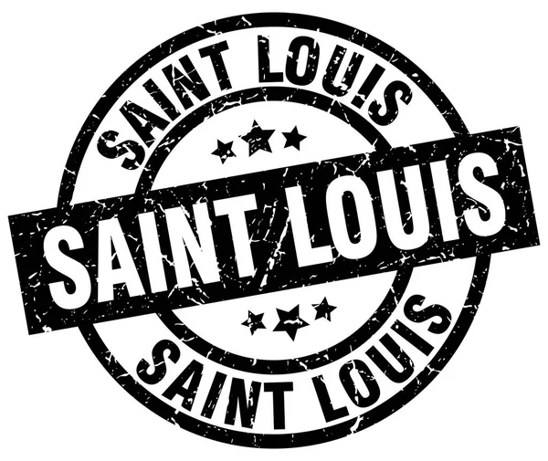 Saint Louis czarny okrągły stempel streszczenie — Wektor stockowy