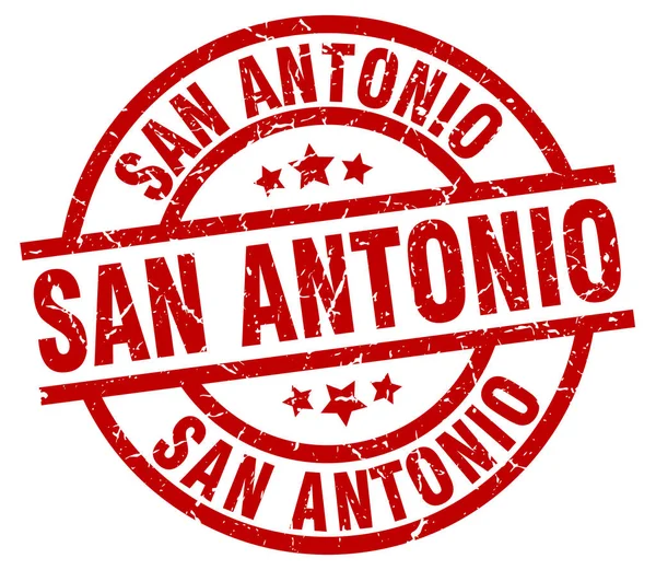 San Antonio červené kulaté razítko grunge — Stockový vektor