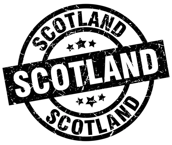 Scotland black round grunge stamp — Stock Vector
