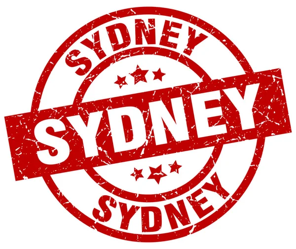 Sydney piros kör a grunge-bélyeg — Stock Vector