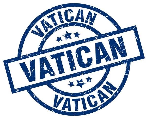 Vaticaan blauwe ronde stempel van de grunge — Stockvector