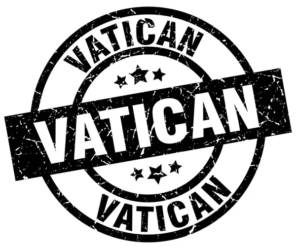 Vaticaan zwarte ronde grunge stempel — Stockvector