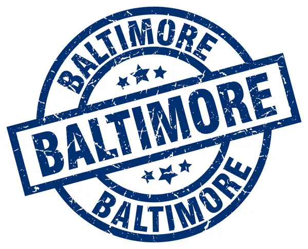Baltimore blue round grunge stamp — Stock Vector