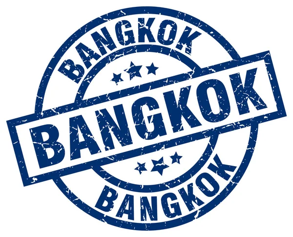 Bangkok blauer Round Grunge Stempel — Stockvektor