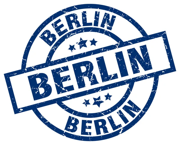Berlin blå runda grunge stämpel — Stock vektor