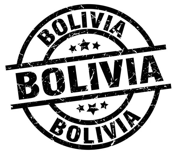 Sello grunge redondo negro Bolivia — Archivo Imágenes Vectoriales