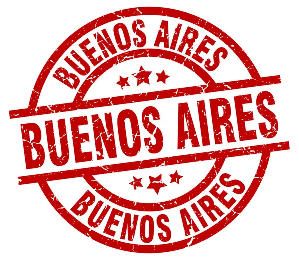 Красная круглая марка Буэнос-Айреса — стоковый вектор
