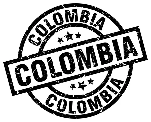 Colombia sello grunge redondo negro — Vector de stock